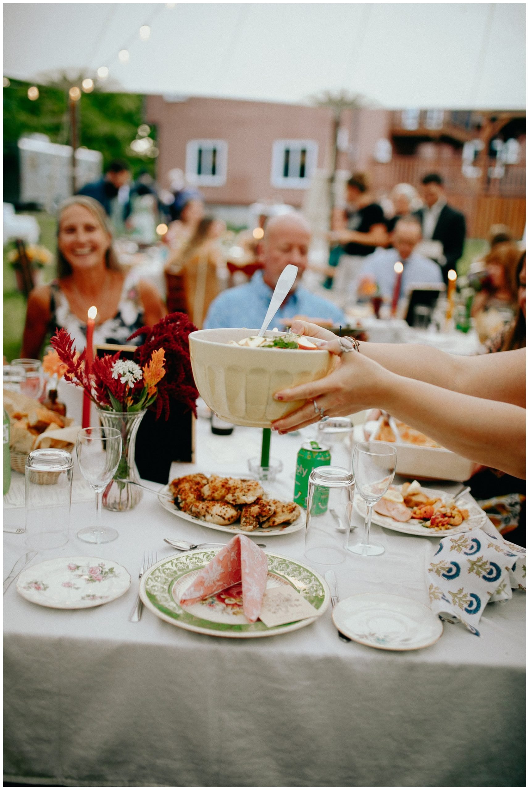 Colourful DIY Tented Backyard Wedding | Perth, ON